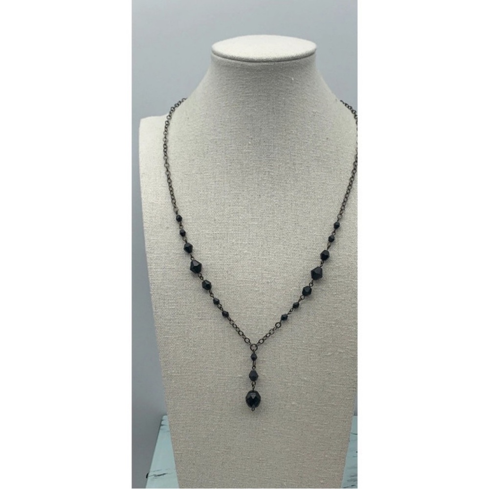 Elegant Black Beaded Necklace